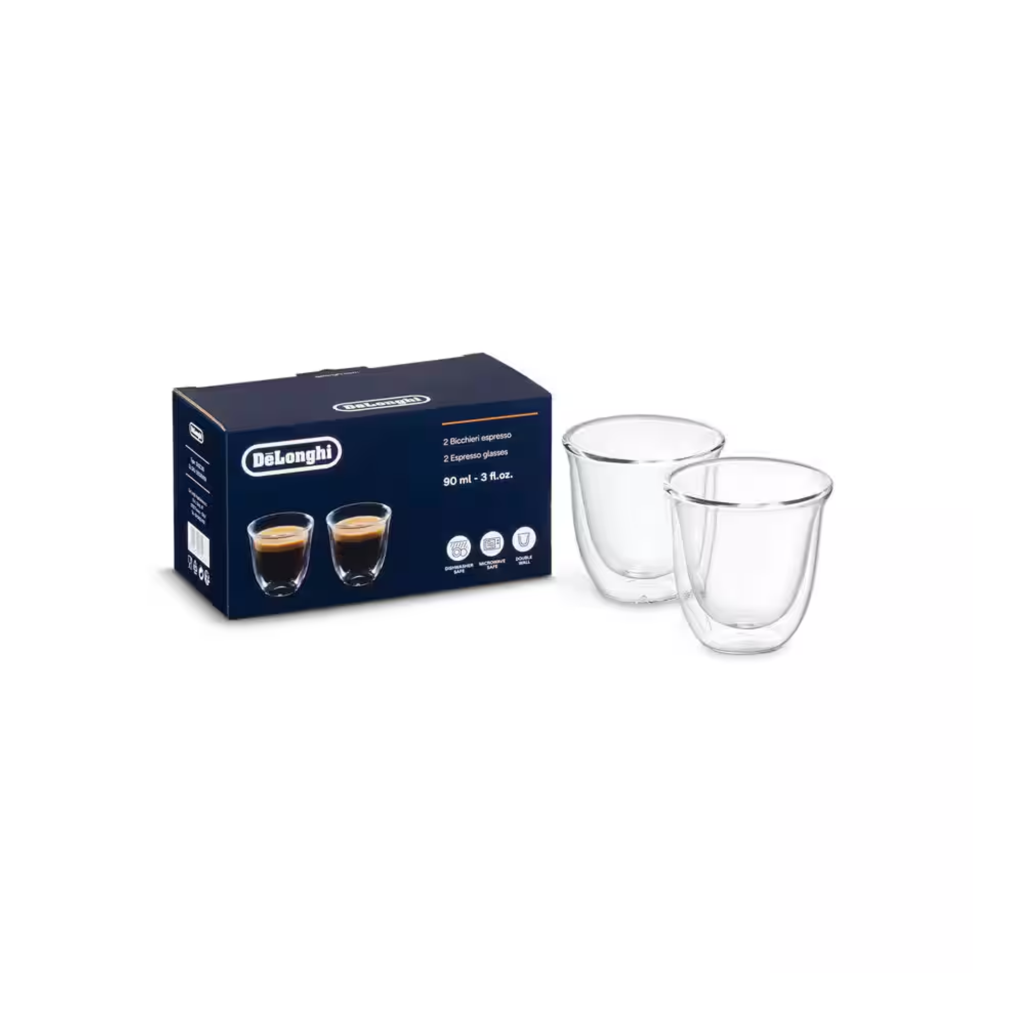 Double Wall Thermal Espresso Glasses - Set of 2, 3oz.