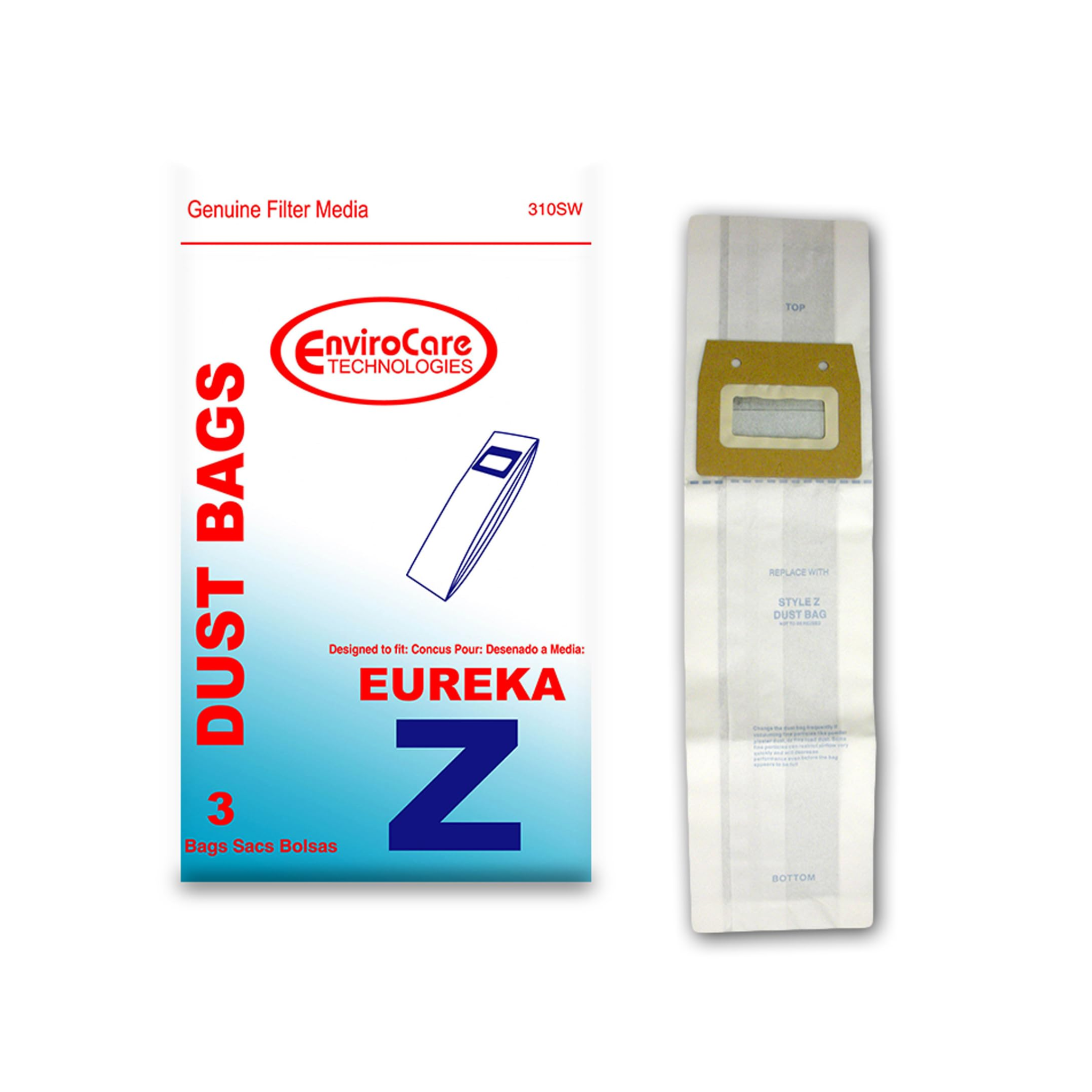 Sacs à poussière EnviroCare – Type Eureka Z