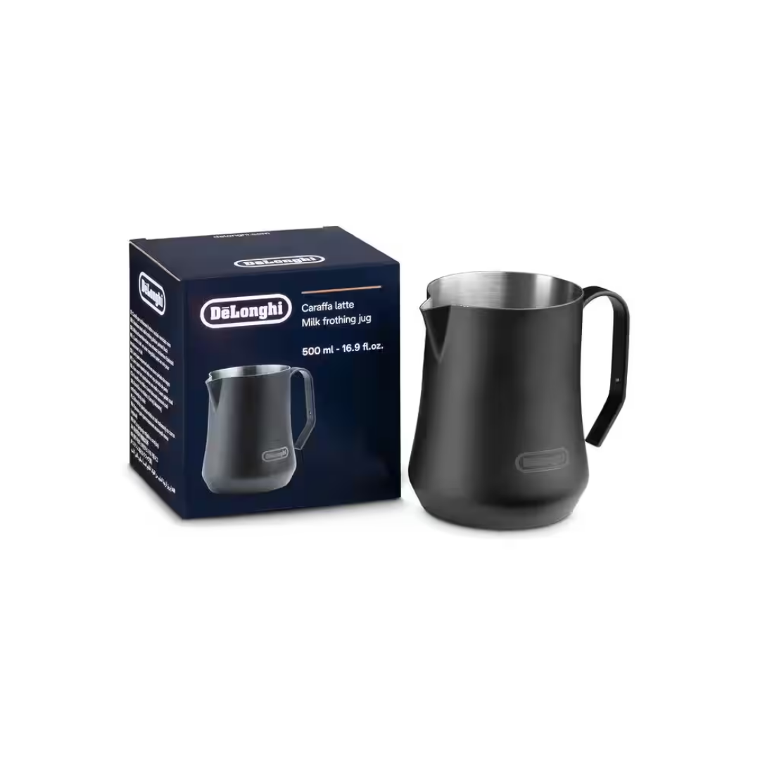 Matte Black Stainless Steel Milk Frothing Jug, 17oz/500ml.