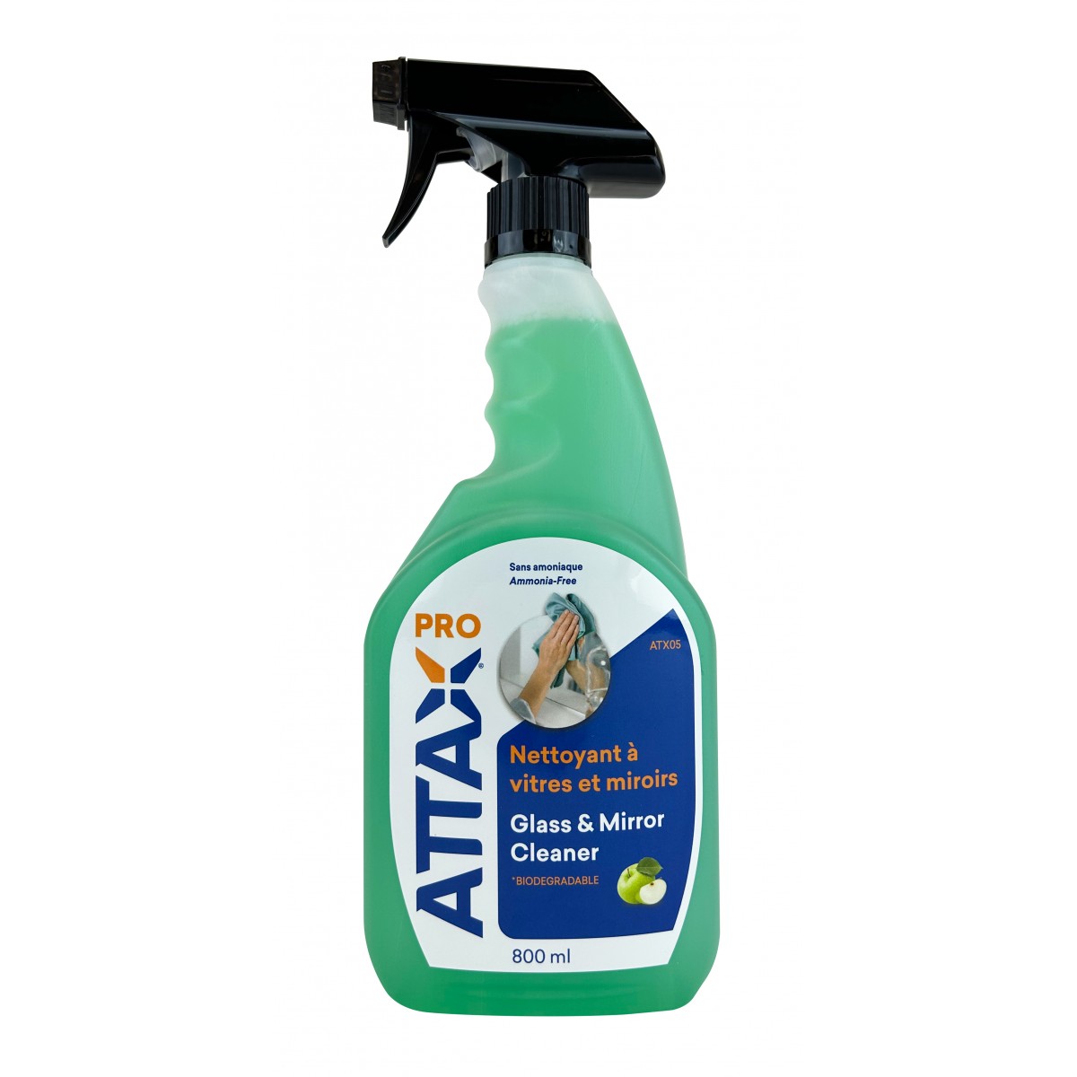 Nettoyant pour vitres et miroirs Attax® Pro - 800 ml (27 oz)