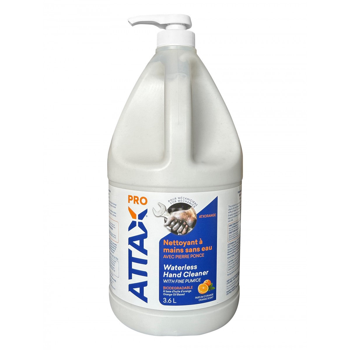 Nettoyant pour les mains sans eau avec pierre ponce - 3,6 L (0,8 gal) - Attax® Pro