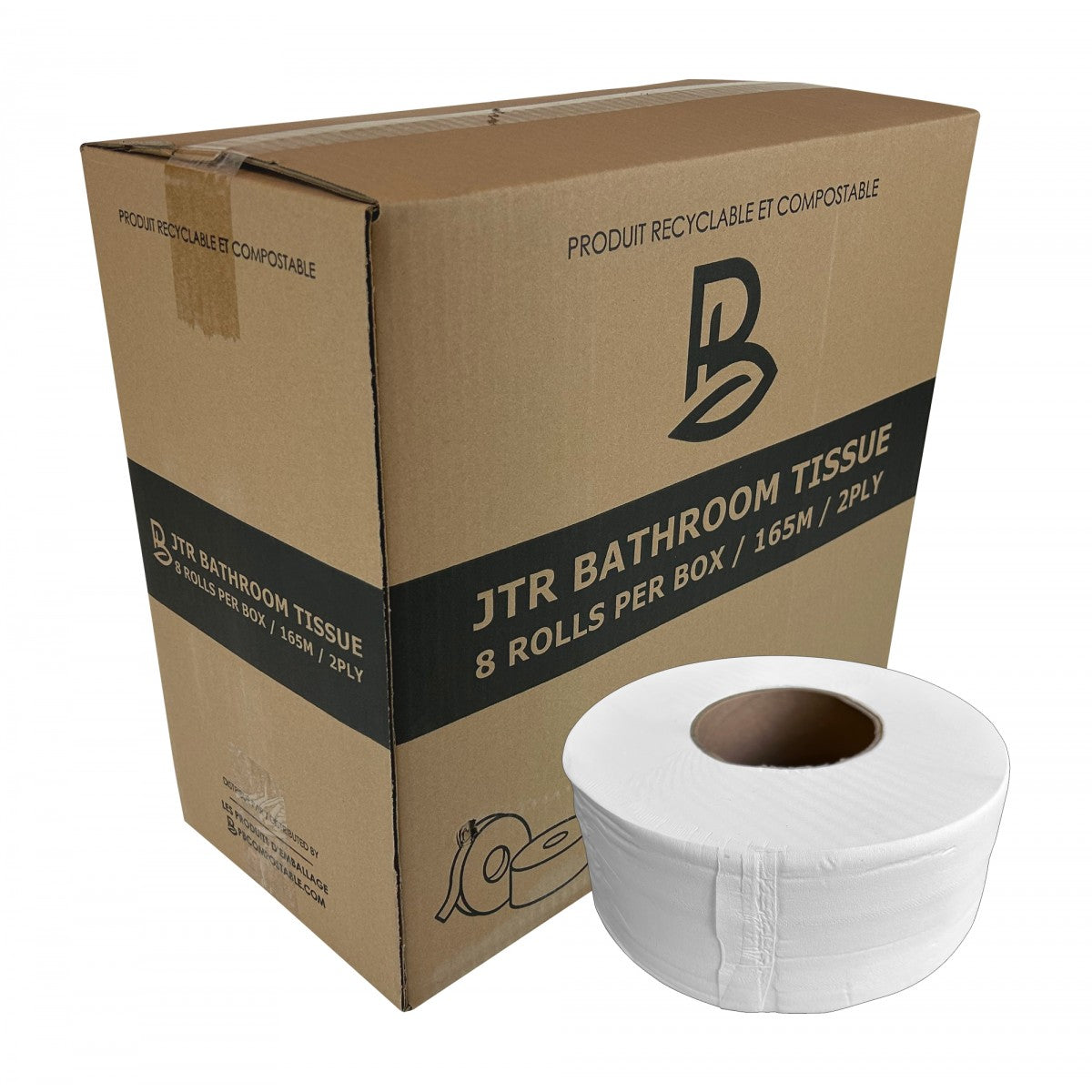 2-Ply Toilet Paper – 8 Rolls – 3.3" – 165 m (541 ft) - PAP33550WY