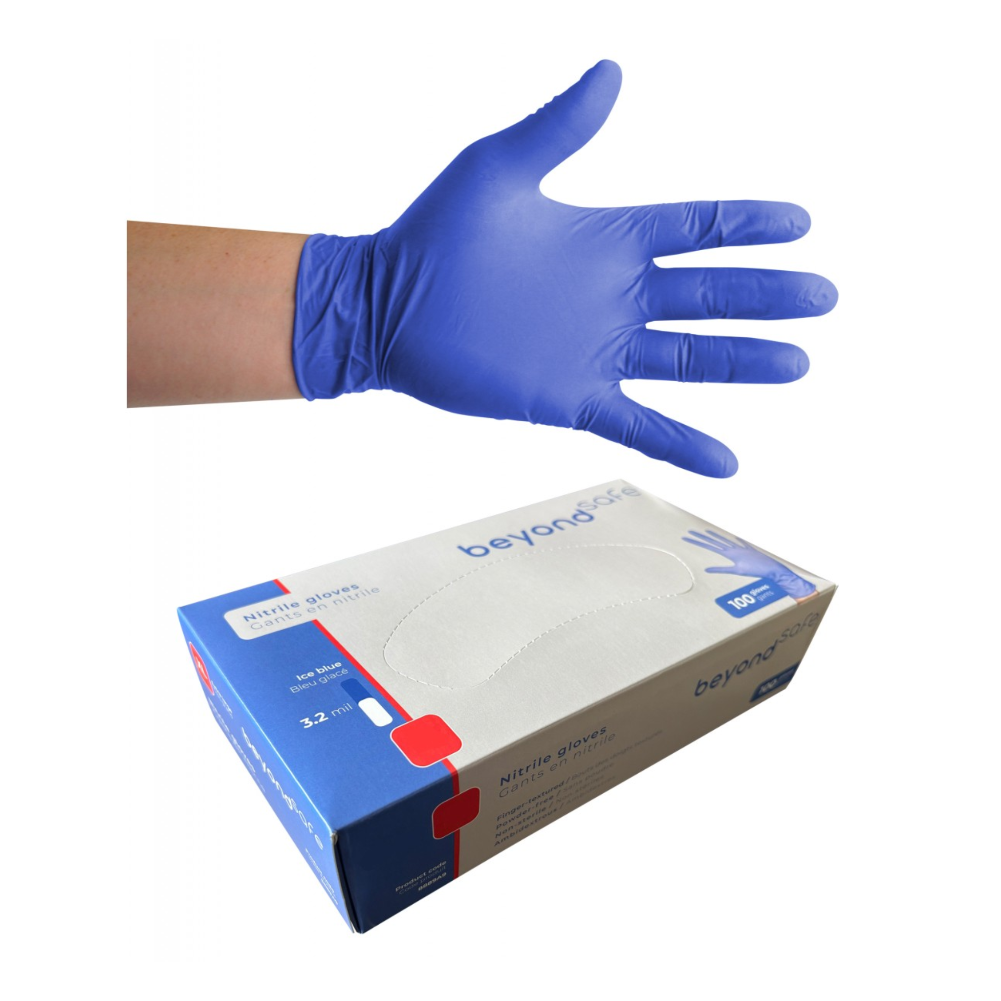 Nitrile Disposable Gloves - Medium - box of 100