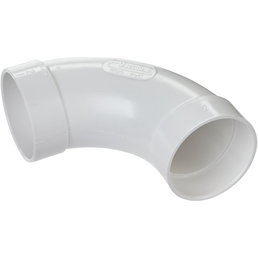 Raccord coudé blanc long à 90 degrés