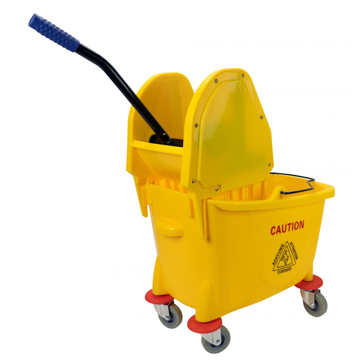 Ensemble seau et essoreuse à pression descendante - 9 gallons (36 L) - Jaune