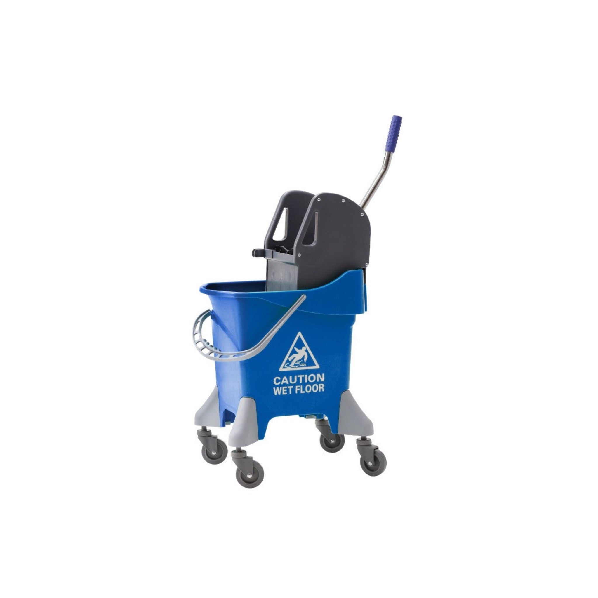 Ensemble de seau et essoreuse de luxe pour balai à pression vers le bas - 8 gallons (31 L) - Bleu 