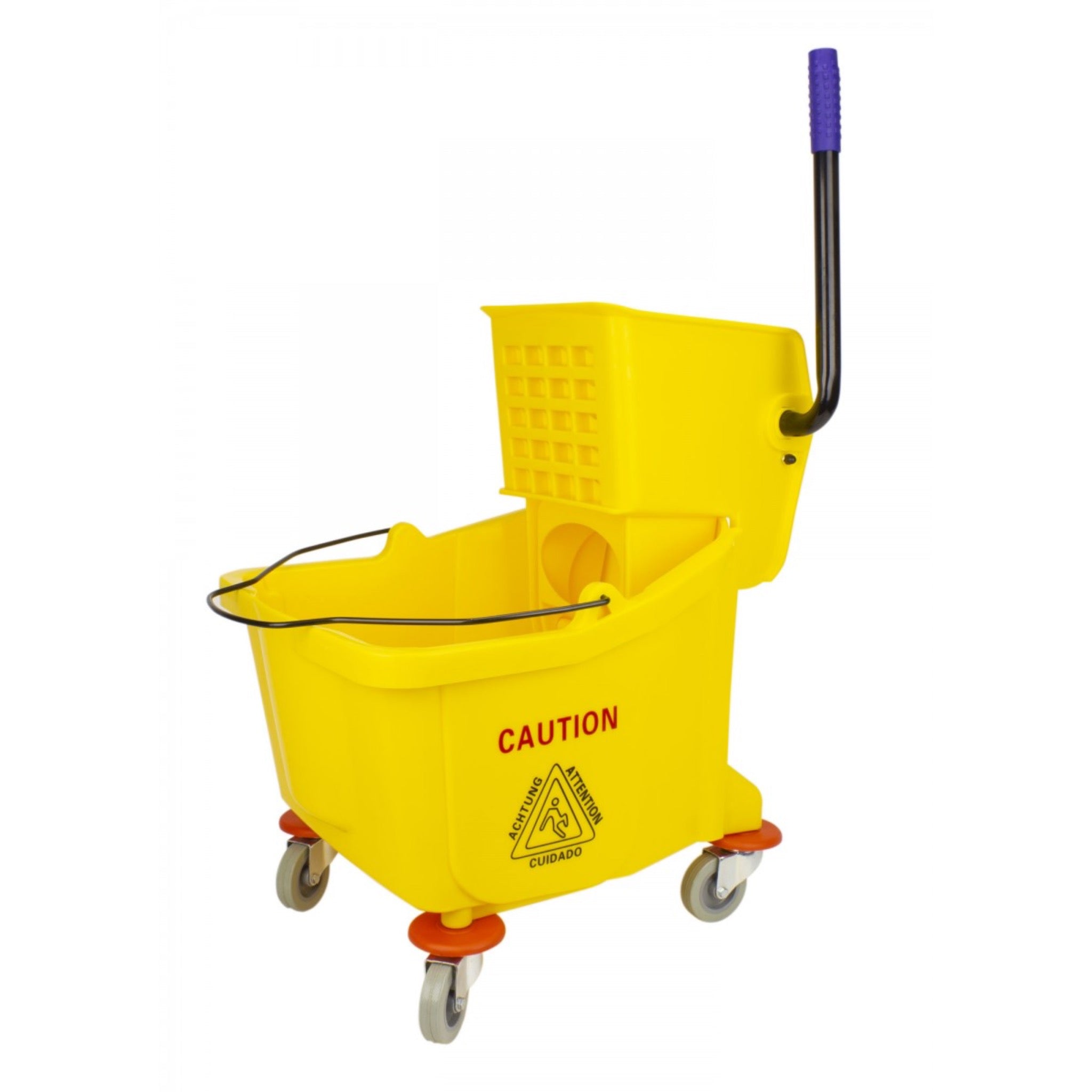 Ensemble seau et essoreuse à pression latérale - 8,5 gallons (32 L) - Jaune 