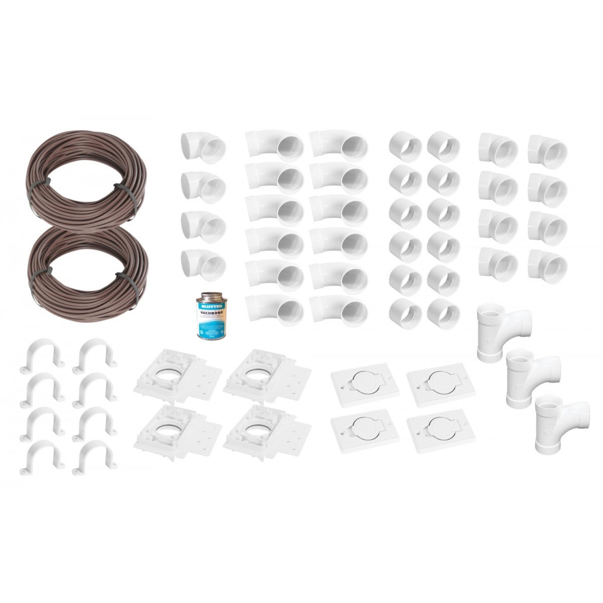 Kit d'installation d'aspirateur central - 4 sorties