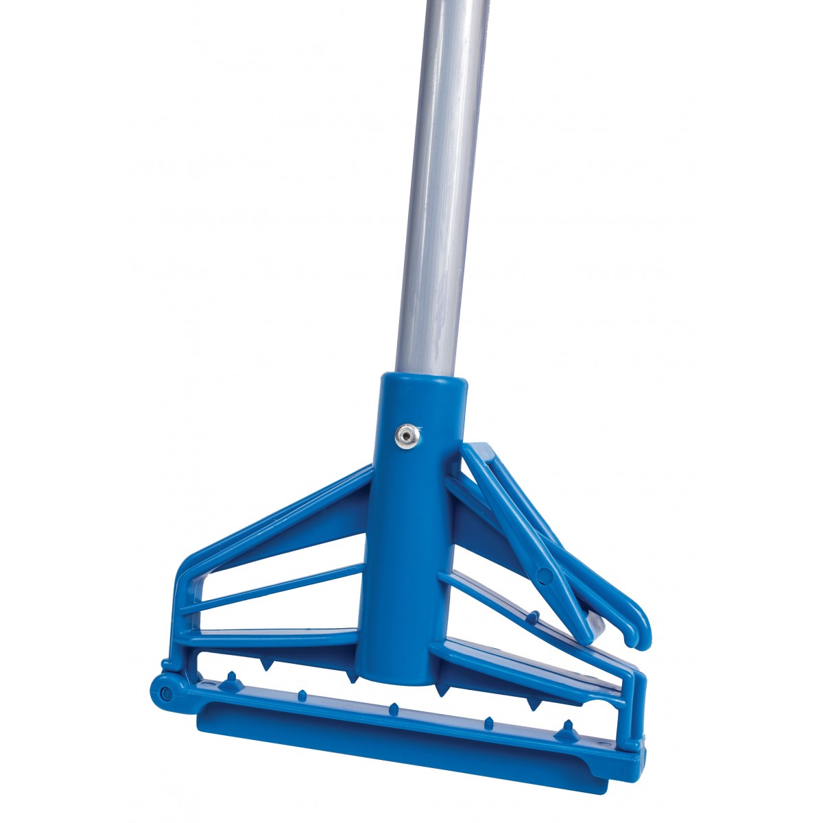 Manche en métal à dégagement rapide pour balai - 4' (1,2 m) - Bleu