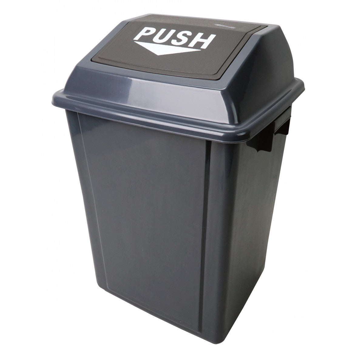 Poubelle à couvercle pivotant - 10 gal (40 L) - Gris et noir